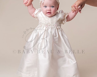 Christening Dress, Jessica Silk Baptism Dress