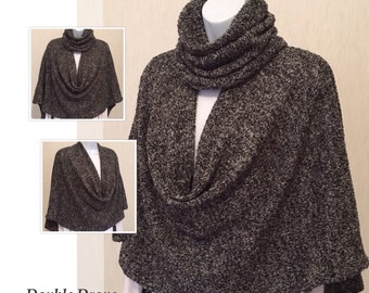 Double Drape Poncho Wrap