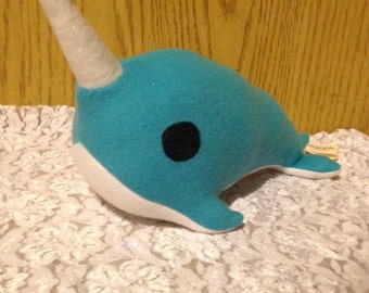 blue narwhal plush