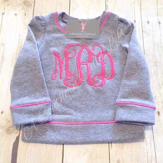 SALE Girls Monogrammed Sweatshirt Toddler Monogrammed