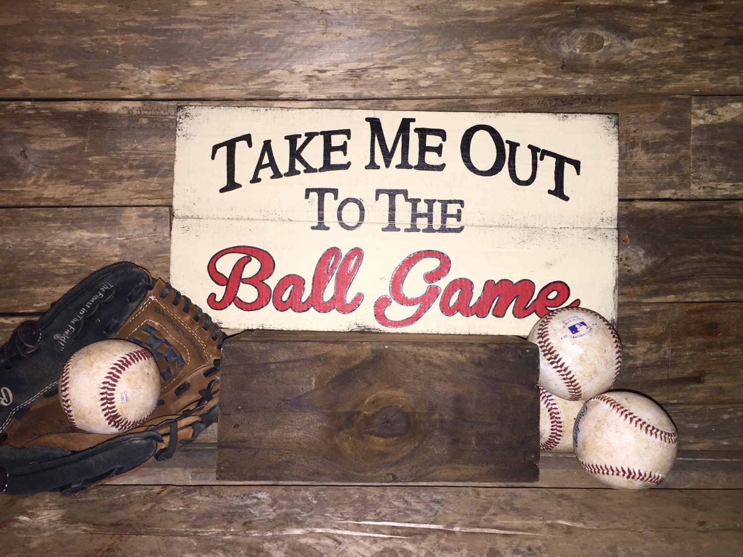 Take Me Out To The Ballgame Sign Ballgame By CountryClutterHome