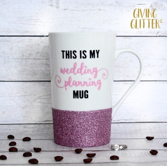 This Is My Wedding Planning Mug // Glitter Dipped Coffee Mug