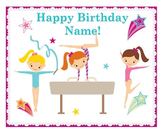 Edible Gymnastics Cake topper