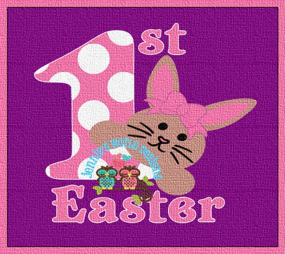 Download Bunny 1ST Easter Bunny Faces BOW SVG Cut File