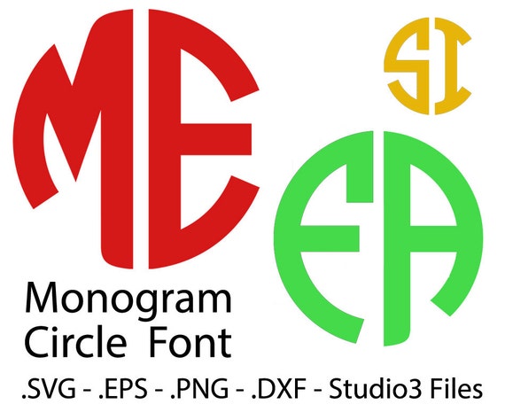 Download Items similar to Circle monogram font vector. Two Letters ...