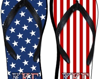 Kappa Kappa Gamma American Flag Flip Flops