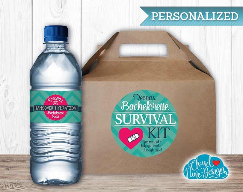 Bachelorette Survival Kit PERSONALIZED Hangover Hydration