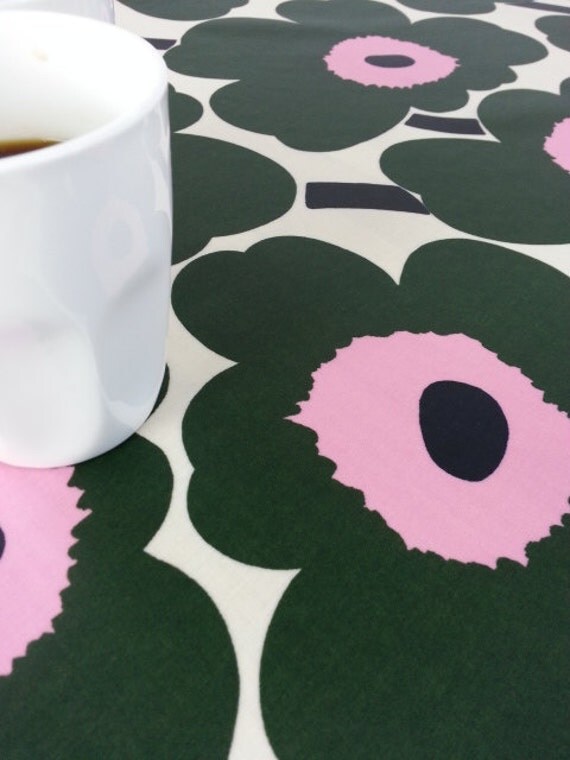 Oilcloth tablecloth Marimekko oilcloth by YulkisHomeDecor on Etsy