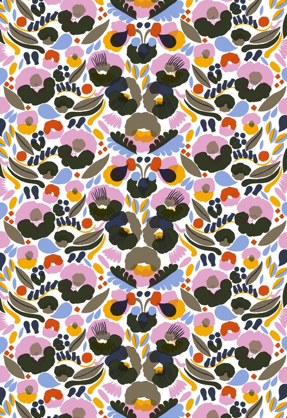 Oilcloth tablecloth Marimekko oilcloth by YulkisHomeDecor on Etsy