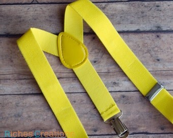 Yellow Suspenders for Kids - Boys Suspenders - Baby Suspenders - Toddler Boys Suspenders - Baby Boy Suspenders - Toddler Suspenders