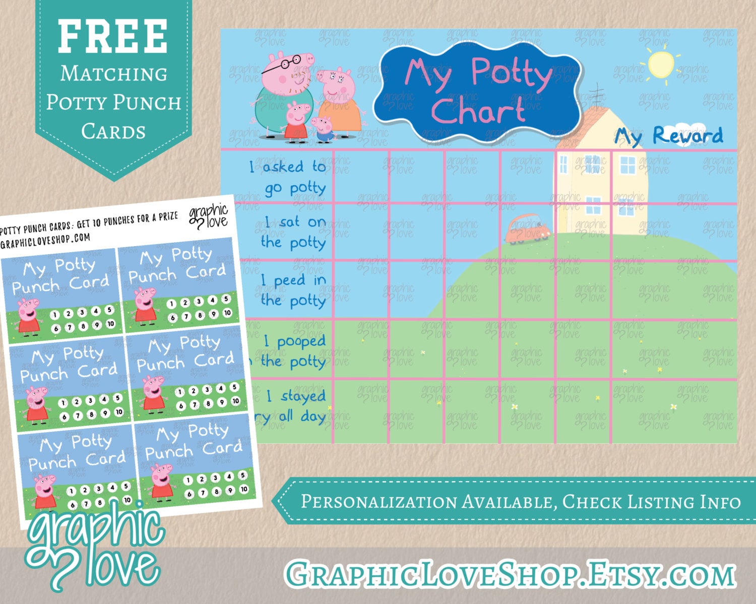 Free Printable Peppa Pig Potty Chart