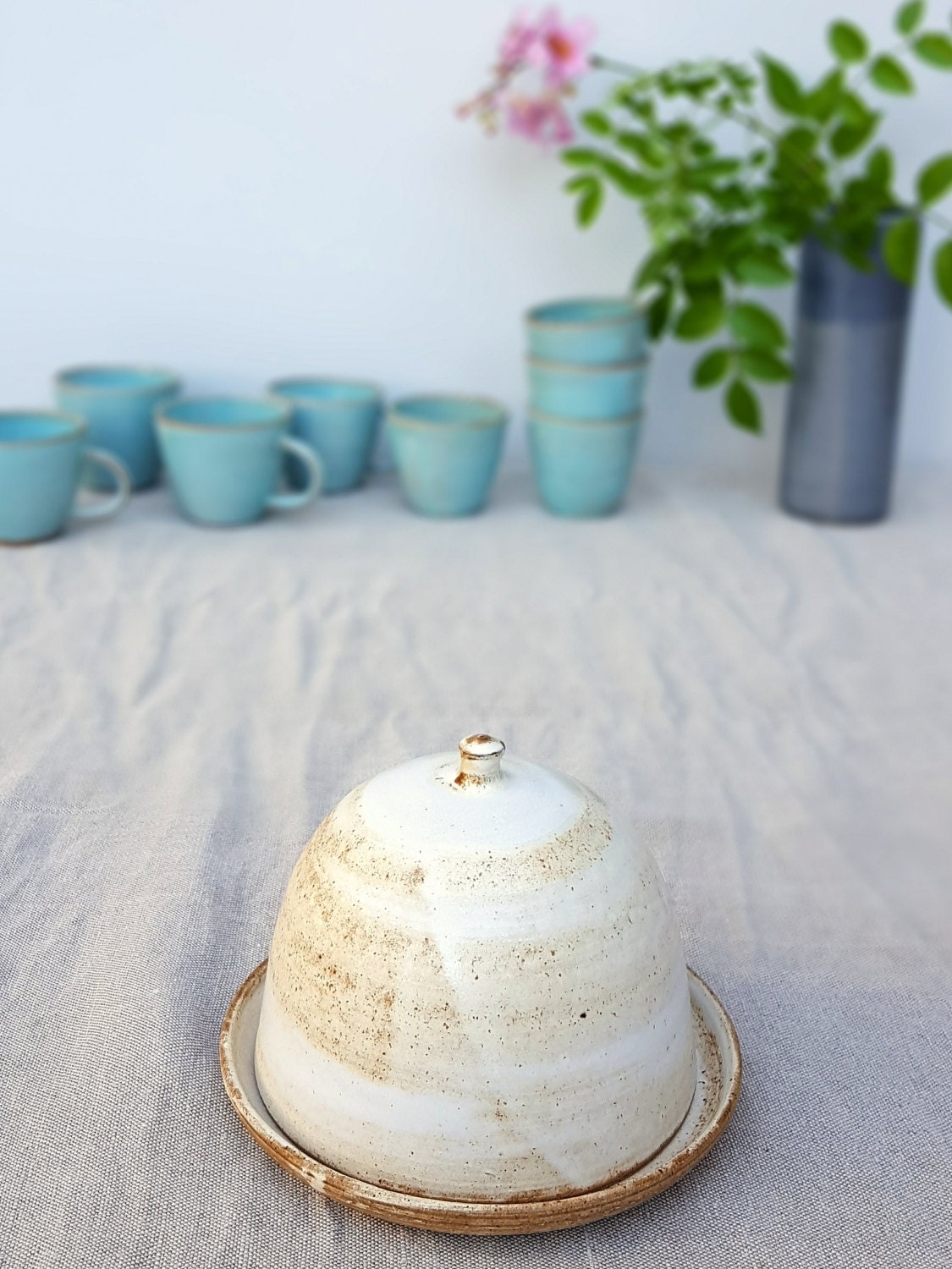 butter dish butter dish with lid lidded butter dish pottery