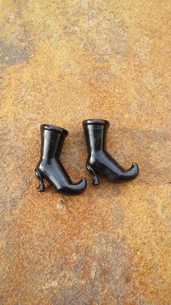 LAST SET Fairy Garden witches Boots Fairy Halloween