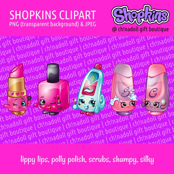 Shopkins clipart health and beauty lippy lips polly polish