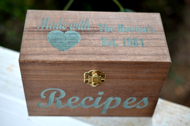 custom recipe box