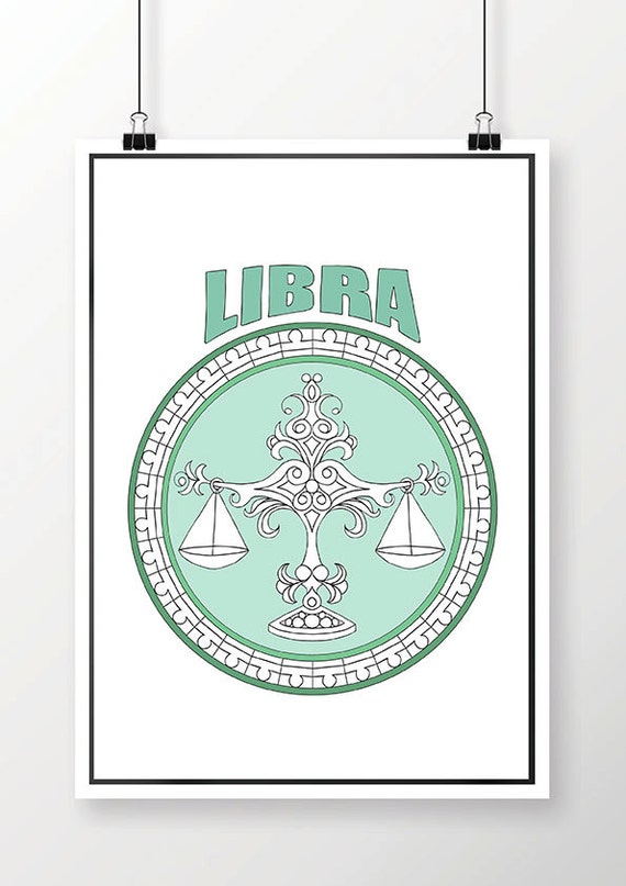 Adult Coloring Page Zodiac Libra