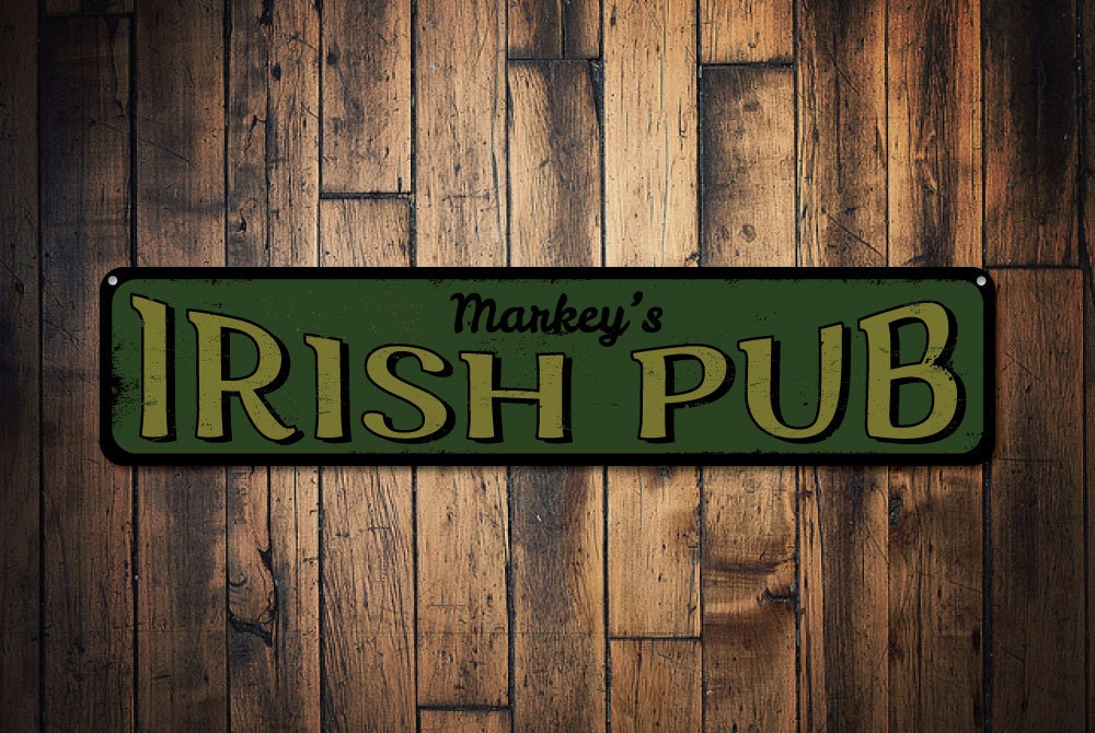 Irish Pub Sign Personalized Bar Name Sign St Patrick's