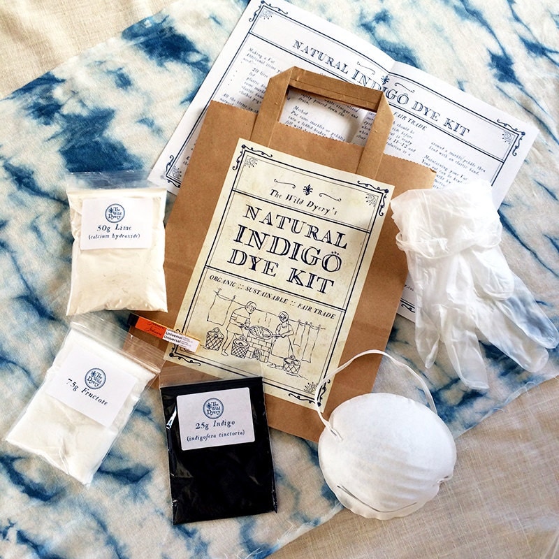 Natural Indigo Shibori Dye Kit from The Wild Dyery by TheWildDyery