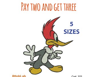 Embroidery Woody Woodpecker