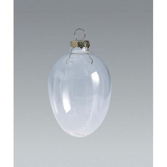 glass ornament clear egg shape 50mm 10 pieces per box glass ornament clear egg shape 50mm 10 pieces per box