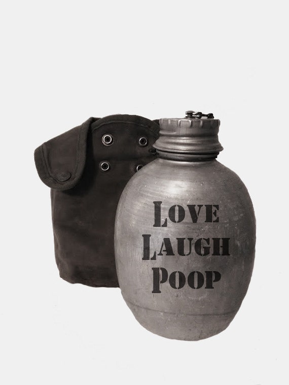 Custom Painted Canteen Quotes by SketchyElements on Etsy