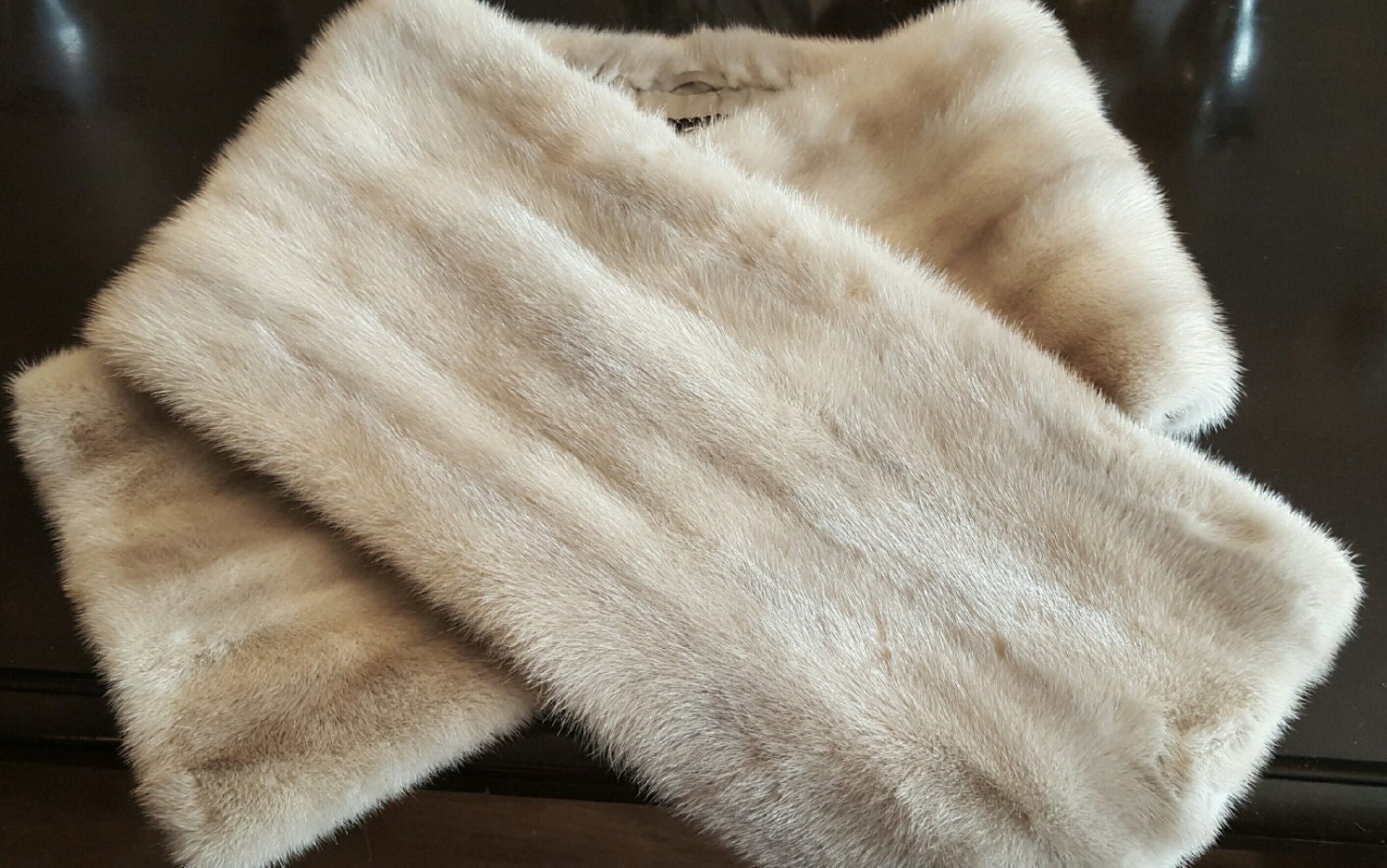 LUXURY VINTAGE Mink Stole - Fur Stole - Wedding Wrap - Ivory Bridal ...