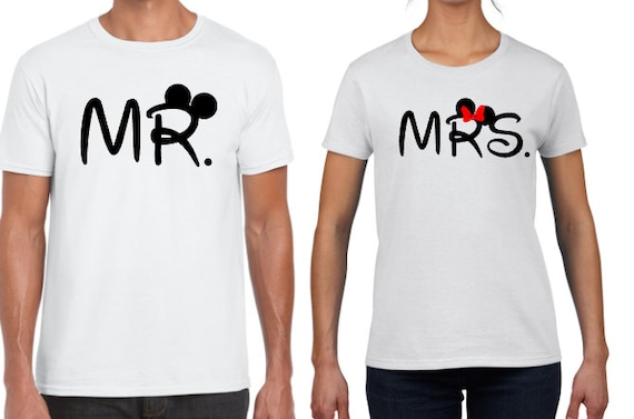 Mr and Mrs Disney T-Shirts Disney Couple Shirt Disney