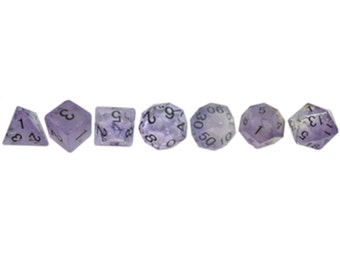 amethyst gemstone polyhedral dice