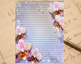 Fine Lined Stationery 8.5" X 11" 25 Sheets and 10 Color Co-ordinated Envelopes