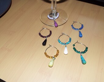 Wine Glass Charms - Set of six