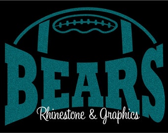 Bears Football Design Pattern Graphic Design Instant Download EPS SVG DXF Cutting Files Cameo