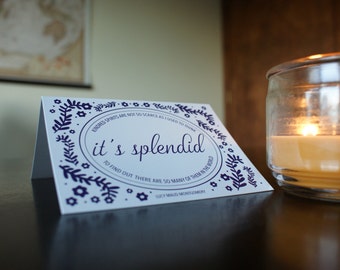 Kindred Spirits Card, It's Splendid Card, Anne of Green Gables Card