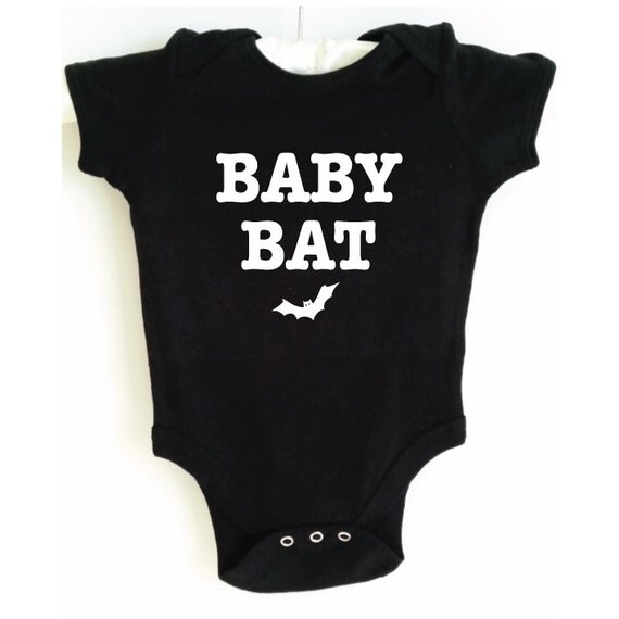 Baby Bat Halloween Baby Onesie. Cute Halloween Baby Grow. Baby