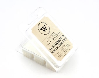 Bergamot & White Tea Soy Wax Melts - Soy Candle, Citrus Wax Melts, Scented Wax Tarts, Bergamot Wax Melts, Tea Candle, Phthalate Free Wax