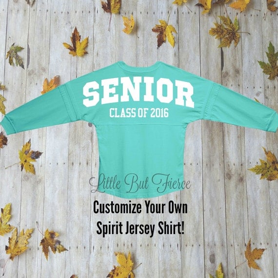 Senior Spirit Jersey Shirt Senior Spirit by LittleButFierceCo