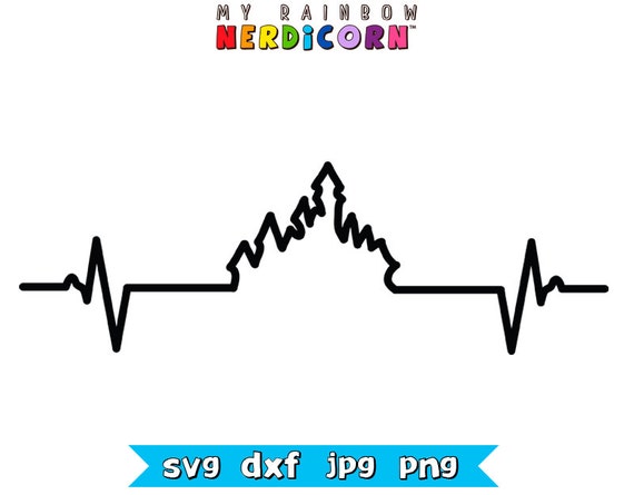 Download Disney castle heartbeat SVG clipart Disney by ...