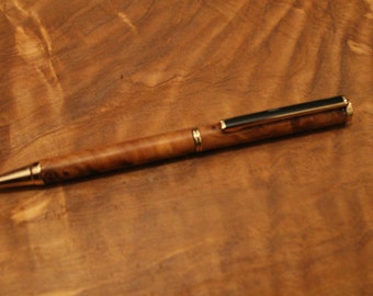 Handmade Wooden Pen, Slimline Thuya Writingpen