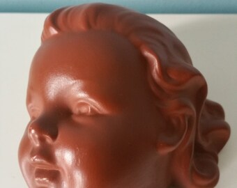 Goebel terracotta girl wall mask wall décor vintage item 50s