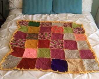Crochet Throw Blanket - Handmade