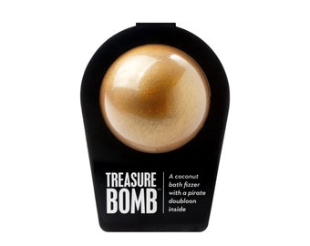 THE TREASURE BOMB, Bath Bomb, Bath Fizzer, Bath Fizzie, Surprise Inside, Bath and Body