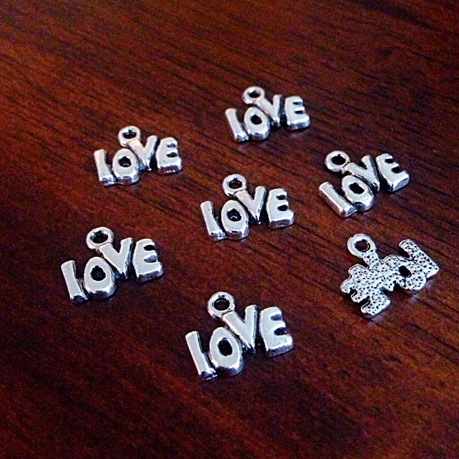 Bulk Love Charms Antique Silver Love Charms Silver Heart Charms