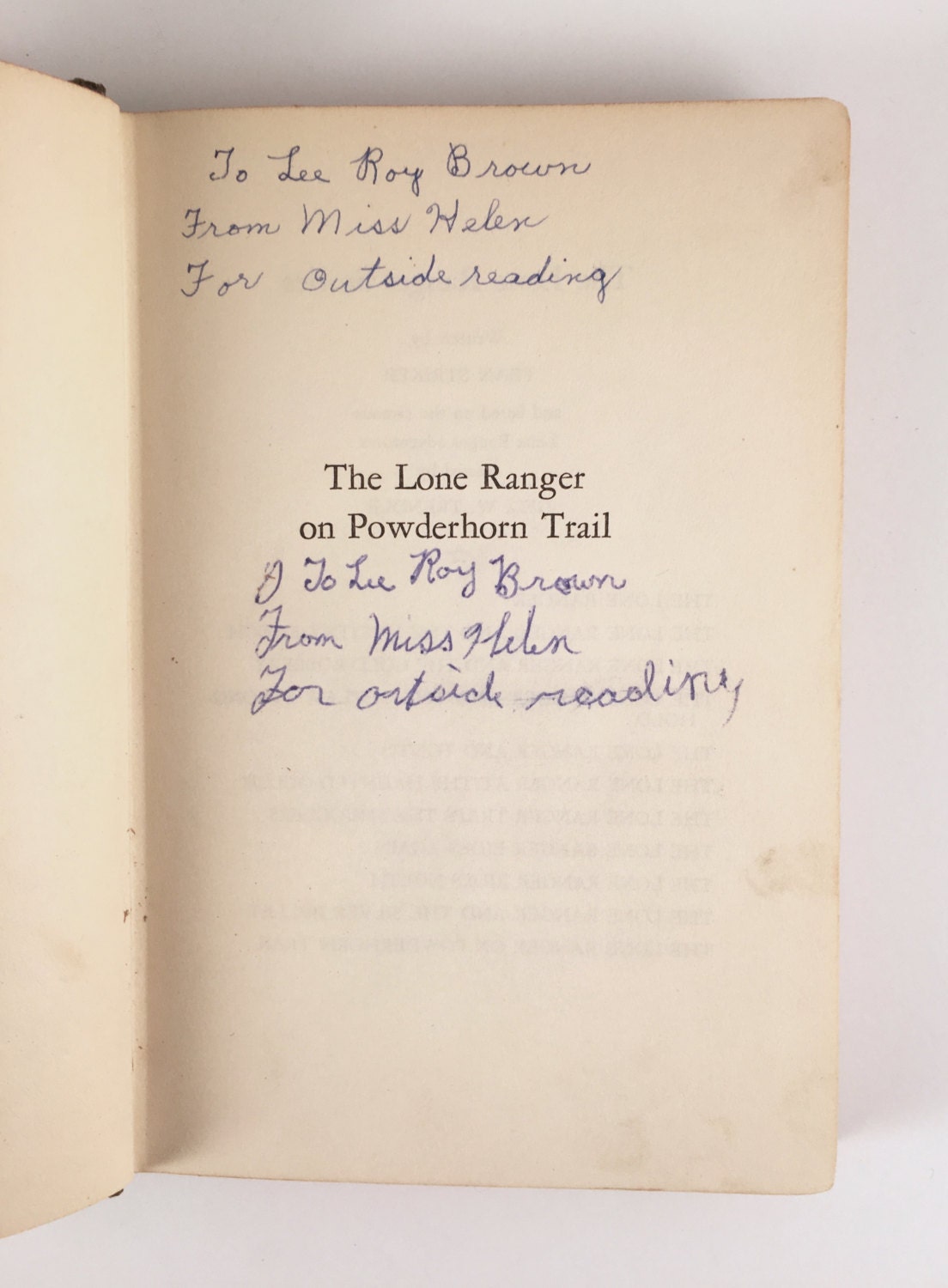 The Lone Ranger on Powder Horn Trail 1949 Vintage Hard Cover