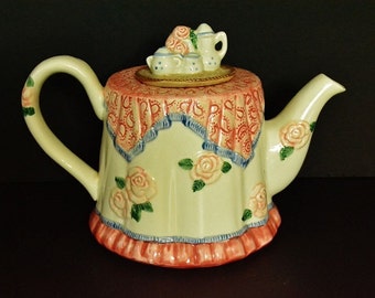 Vintage fitz and floyd teapot | Etsy