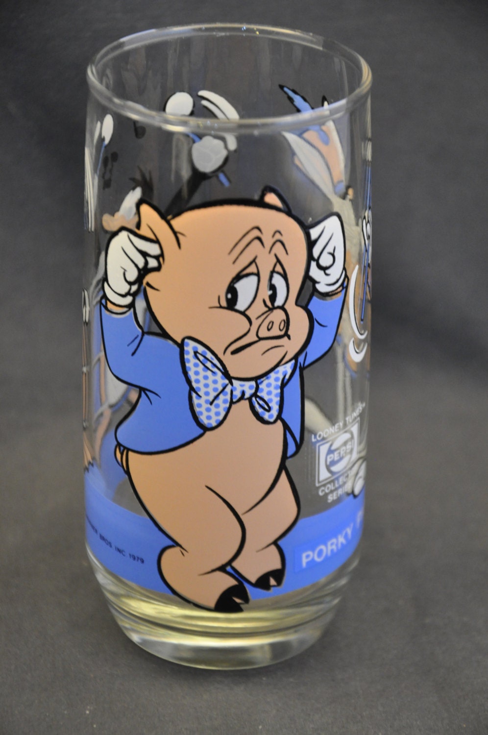 Vintage Porky Pig Pepsi 1979 Glass Cup Looney Tunes Collector