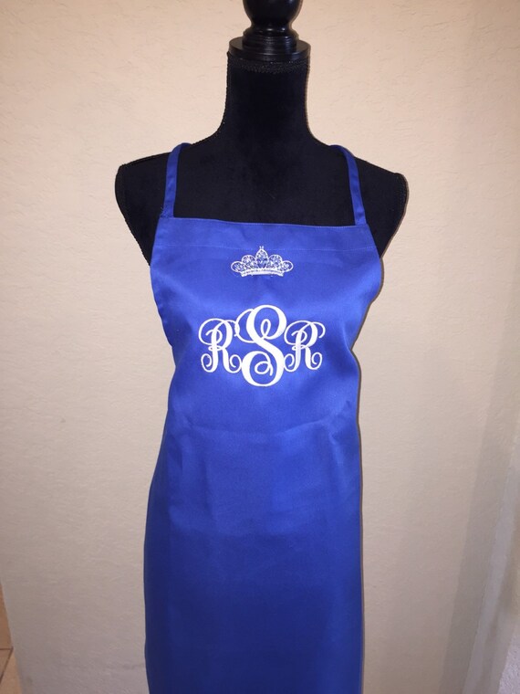 Princess Aprons monogram apron by TheEmbroideryDiva on Etsy