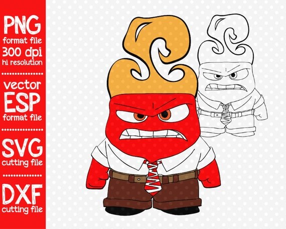 Disney Inside Out Anger clipart SVG cutting by ANYTHINGINCARDS