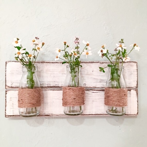 Milk bottle sconce wall vase milk bottle vase by HadleyAndRuth