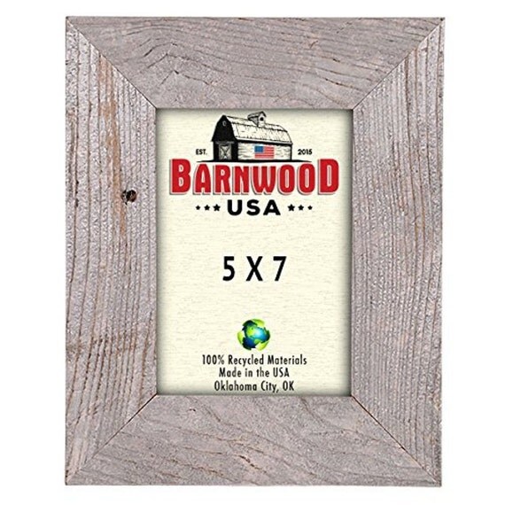 Barnwood 5x7 Rustic Wooden Photo Frames Weathered Gray