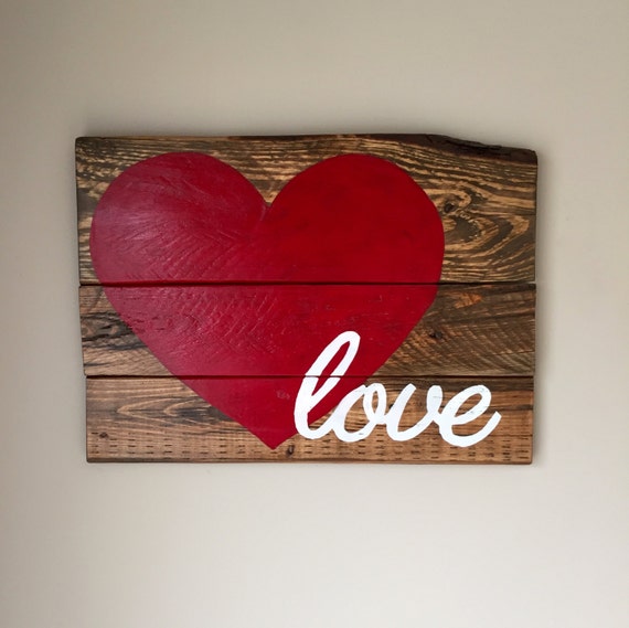 Reclaimed Wood LOVE sign Handmade Rustic by FallenTimberCrafts