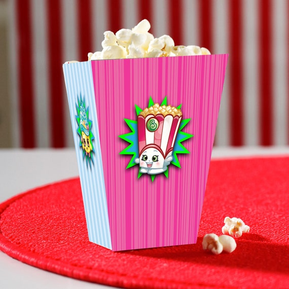 Shopkins Themed Popcorn box template. Instant by Crea8iveDesign